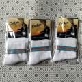 3 pairs White short socks for Men.