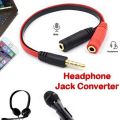 Headphone Earphone Audio Mic Y Splitter Cable for Pc Laptop. 