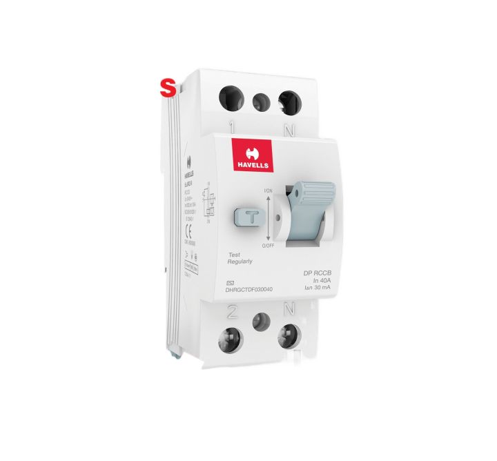 HAVELLS RCCB 25A 30mA 10kA DP Double Pole Residual Current Circuit Breaker 2P Earth Leakage Breaker