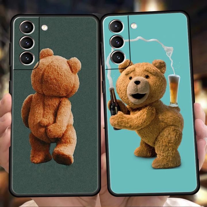 Funny Tedy Bear Phone Case For Samsung Galaxy S23 S22 S20