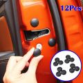 12Pcs New Trim Stickers Practical Cover Car Interior Anti-Rust Cap Door Lock Screw Protector,Black. 