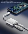 3 In 1 Type C OTG Adapter USB 3.0 PD Fast Charging Cable Splitter U Disk Reader Hub For Mobile Phone Laptop PC Accessories 3 In.
