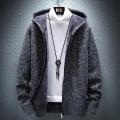 Cardigan Red Coat Zip-up Jacket Men's Clothing Hoodies Zipper Knit Sweater Male Aesthetic Meme Sale Maletry Fun Overfit Over Fit.