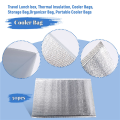 50Pcs Lunch Cooler Bag Insulation Folding Picnic Portable Ice Pack Food Thermal Bag Food Delivery Drink Carrier Insulated Bag.