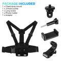 Chest Mobile Mount Strap for mobile smartphone and action camera vlogging. 