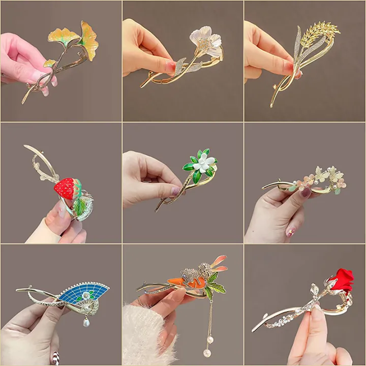Elegant%20Antiquities%20Flower%20Hair%20Clip%20Hairpins%20For%20Women%20Girl%20Fashion%20Pearl%20Ponytail%20Holder%20Headband%20Twist%20Clips%20Hair%20Accessories%20Cologo%20-%20Image%203