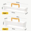 Portable Plastic Hardware Tool Box Transparent Toolbox Tool Storage Box Tool Organizer Household Parts Box.