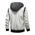 Autumn Winter Bomber Leather Jacket Men Scorpion Embroidery Hooded Jacket PU Leather Motorcycle Mens Ryan Gosling Drive Jacket. 