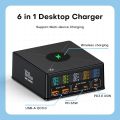 160W GaN USB Charger Station 15W Wireless Charging LCD Display USB C PD 65W QC Fast Charger for Iphone 14 Samsung Xiaomi Laptop. 