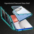 Biruiqu For Honor X9D Magnetic Absorption Case Metal Frame Shockproof Double Sided Tempered Glass Magnetic Case Cover. 