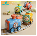 Baby Train Toy Baby Train Toy Whistleless Press-and-go Mini Vehicle Lovely Cartoon Animal Slide Car Boys Girls Gift Rotate Face Toy -1 PCS.