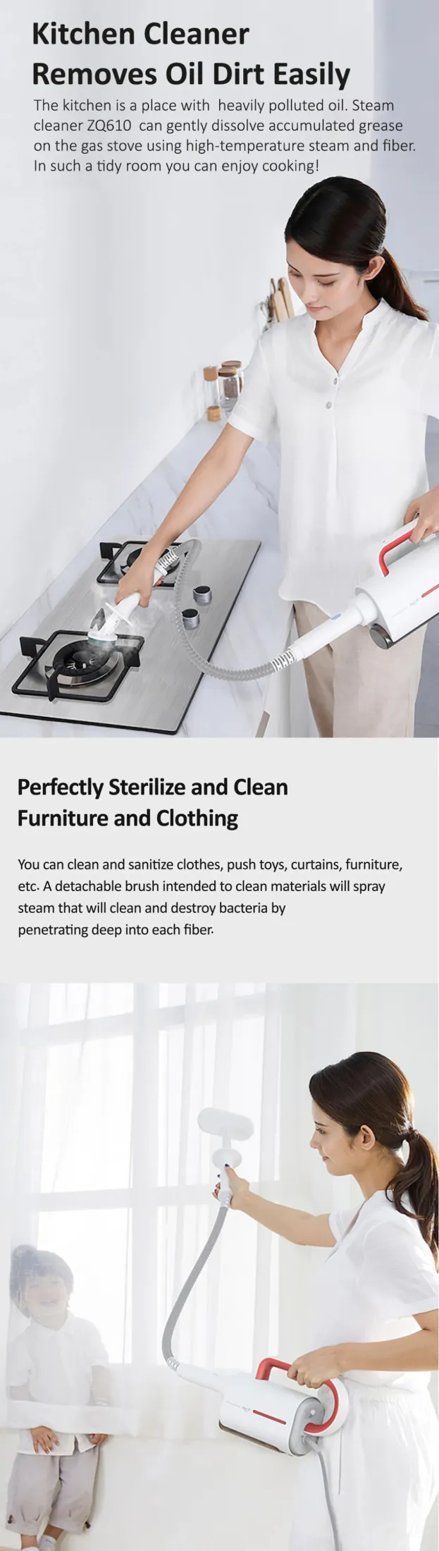 Xiaomi Deerma DEM-ZQ610 Multifunctional Handheld Steam Cleaner