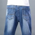 6 Colors Spring Summer Men's Thin Straight-leg Loose Jeans Classic Style Advanced Stretch Baggy Pants Male Plus Size 40 42 44. 