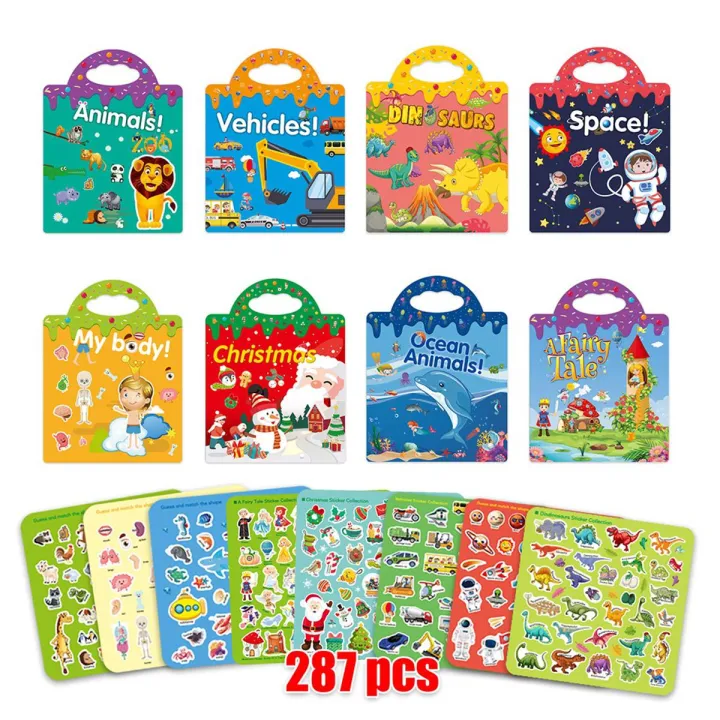 Children's%20Reusable%20Stickers%20Books%20Kawaii%20Stationery%20Stickers%20for%20Kids%20Early%20Education%20Cartoon%20Cute%20Stickers%20for%20Children%20Gift%20-%20Image%202