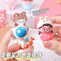 Kawaii Novelty Soft Silicone Animals Girl Pencil Sharpener Cute Stationery School Office Supplies Mini Portable Gift Prizes Kids. 