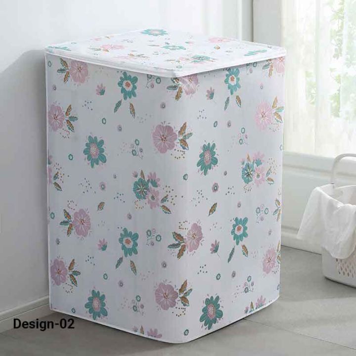 1pc%20Waterproof%20Washing%20Machine%20Cover,%20Top%20Loading%20Washing%20Machine%20Cover,%20Arranged%20Roller%20Laundry%20Dustproof%20Protector%20-%20Image%205