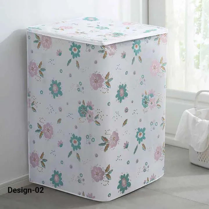 1pc%20Waterproof%20Washing%20Machine%20Cover,%20Top%20Loading%20Washing%20Machine%20Cover,%20Arranged%20Roller%20Laundry%20Dustproof%20Protector%20-%20Image%205