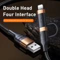 4-In-1 PD Fast Charging Data Line Cable Dual Type-c is Suitable for Most Models. 