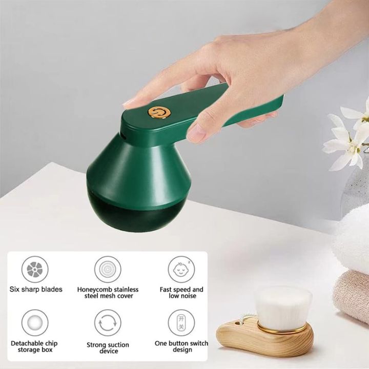 Electric%20Lint%20Remover%20Portable%20Fabric%20Shaver%20Rechargeable%20Fluff%20Trimmer%20with%20Cleaning%20Brush%20USB%20Charging%20for%20Clothes%20Furniture%20-%20Image%202