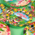 Hawaiian Party Disposable Tableware Tropical Aloha Party Decor Flowers Flamingo Paper Plate Cup Napkin Wedding Birthday Decor.