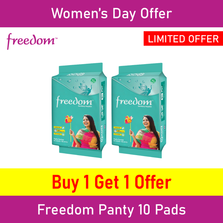 Freedom Sanitary Napkin Panty 10 Pads Buy 1 Get 1 Free