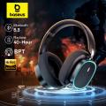 Baseus GH02 Gaming Wireless Headphone with Mic Over-Ear Headphones Bluetooth 5.3 40mm Driver 2.4G/Wireless/Cable RGB Headsets. 