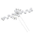 Ebay cross-border source Korean bridal handmade pearl crystal hairpin pins U-clamp wedding headwear.