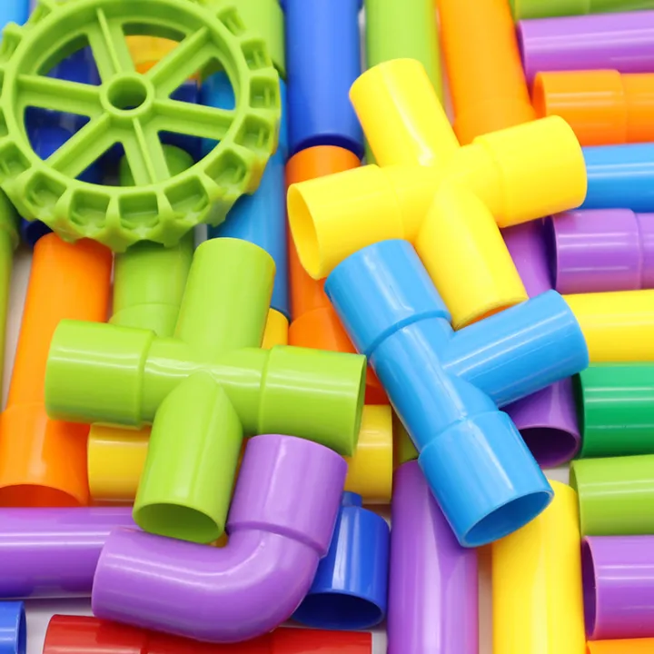 Children's%20pipe%20building%20block%20toys%20assembly%20puzzle%20puzzle%20plastic%20water%20pipe%20baby%203%20years%20old%20kindergarten%20interactive%20DIY%20toys%20-%20Image%204