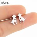 Small Cute Chihuahua Dog Earrings Stud for Women Kids Everyday Jewelry Fashion Dachshunds Dog Paw Earings Animal Oorbellen. 