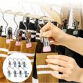 1/5/10Pcs Stainless Steel Anti-slip Hook Clip Hat Socks Towel Hanger Pegs Snack Bag Sealed Clamp Desk Files Postcards Holder Multifunction Organizer Accessories. 