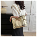 PU Leather Handbags Durable Chain Detail Casual Tote Bags Large-capacity Elegant Women's Bags for Daily Use Work Tote Stylish Women Trendy Accessory Travel-Friendly.