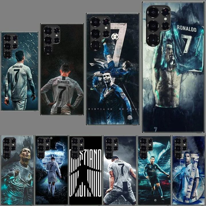 CR7 Football Star R-Ronaldo Clear Case for Samsung Galaxy S23 S22 Ultra S21 S20 FE TPU Phone Cases S10 5G S9 S8 Plus S10e S7 Cov