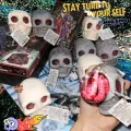 Halloween Squeeze Toys Skull Stress Ball Halloween Squishy Toys Skeleton Head Ugly Cute Bursting Eyes Wacky Creations Kid Toys. 