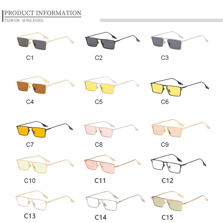 CATERSIDE%20Small%20Rectangle%20Sunglasses%20Men%20Women%20Classic%20Gold%20Black%20Lens%20Metal%20Square%20Vintage%20Frame%20Sports%20Dropship%20Eyewear%20UV400%20-%20Image%206