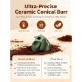 Portable Electric Burr Coffee Grinder,Grind While Charging,Visual Bean Hopper,38 External Grind Settings,for Travel.