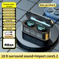 Tws wireless bluetooth 5.2 earbuds waterproof sport headset noise reduction hifi stereo headphones touch control earphone with led charging case.