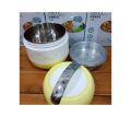 Smart Lunch Box Stainless Steel 1 Liter Miti Spring, Hot Carrier Lunch Box Stainless Steel Office 2 Layers Container With Spoon , Hotpot Lunch Box (1000 ml),Gift And Home Decoration. 