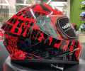 YOHE 977 ALPHABET full face RED certified helmet. 