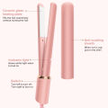 Ubeator -2 IN 1 Mini Hair Straightener Curler Ceramic Coating Plate Flat Iron,Small Curls Unisex-683. 