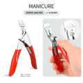 1pcs Pink Red Nails Capsule Cutter U Shaped False Tips Edge Scissors Trimmer Nail Clipper Professional Manicure Tools.