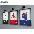 Football Star Wall Art Decor Poster Print Soccer Players Figures Canvas Painting Nordic Prints Posters for Home Boy Room Decor. 