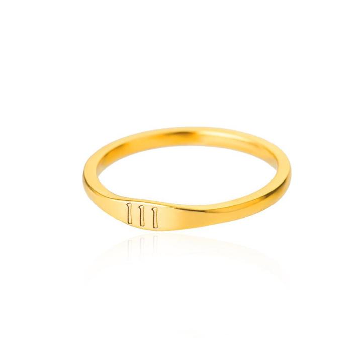 111 222 333 444 555 666 777 888 999 Angel Number Rings For Women Stainless Steel Ring Vintage Wedding Jewelry anillos 2023 New