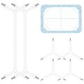 ARELENE Bed Sheet Holder Straps,Adjustable Elastic Bed Sheet Straps,Crisscross Bed Sheet Fasteners Suspenders,Sheet Stays Clip B.