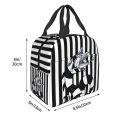 Beetlejuice Sandworm Insulated Lunch Bag for Women Portable Tim Burton Horror Movie Cooler Thermal Lunch Box Work Picnic Bags.