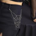 Punk Waist Chain Belt in Spider Web Silver Trousers Chain for Women Girl Men Jeans Belt Chain for Clothes Pant Cool Metal Chain.