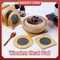 Dinning Table Mat/Wooden Nonslip Heat Pad For Kitchen round.