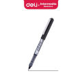 Deli EQ20520 Roller Pen Black Ink – 12 Pcs Smooth Writing Pens for School & Office Use. 