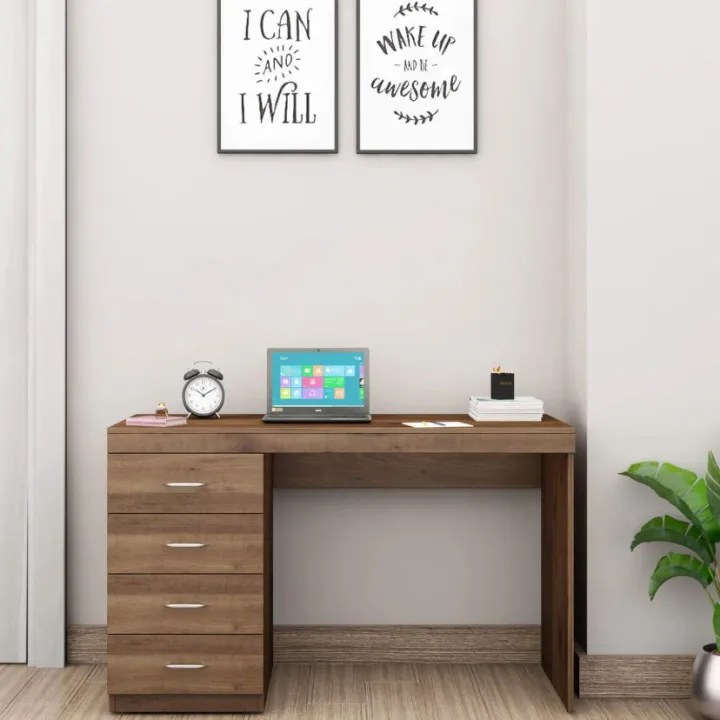 Reading Writing Working Table with 4 Drawers – Study & Office Desk with ...