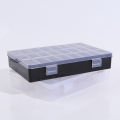 Clear Jewelry Box 24 Grids Plastic Bead Storage Container Earrings Organizer. 