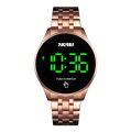 SKMEI SK1579S Rose Gold Stainless Steel Digital Watch For Men - Rose Gold.